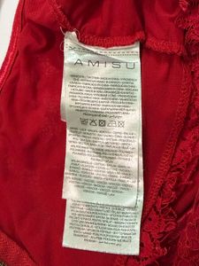 Amisu Floral Red Bralette top