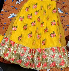 Floral Sequin Lehenga Choli Set