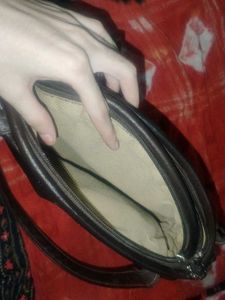 Stylish Black Faux Leather Handbag