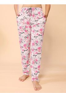 Cute Pink Floral Print Pajama Set