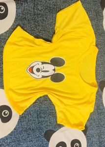 Yellow Mickey Mouse crop top