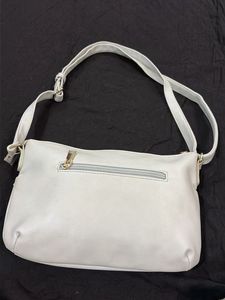 Caprese White Studded Shoulder Bag