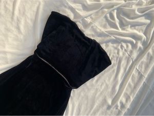 Elegant Black Strapless Maxi Dress