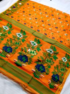 Cotton Jamdani Saree Without Blouse Piece