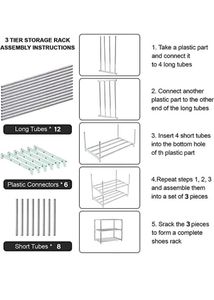 Three 3 Tier Shoe Rack Organizer Premium Quality