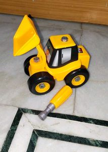 Yellow Construction Truck Toy with Screwdriver