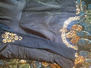 Elegant Embellished Navy Blue Dress