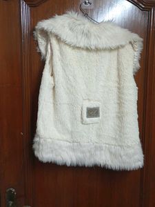 Cream Furry Vest