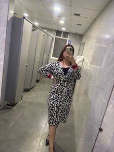 Chic Black &amp; White Printed bodycon Dress