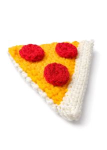 Handmade Crochet Pizza Slice magnets