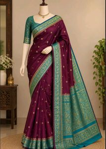 Elegant Silk Blend Saree with Blouse