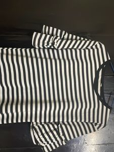 Striped Bell Sleeve Mini Dress