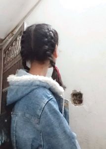 Stylish Denim Jacket with Fur Hood