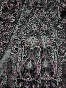 Purple Paisley Open Front Cardigan