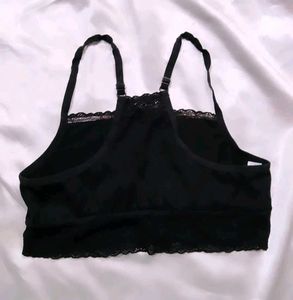 Black Lace Trim Bralette