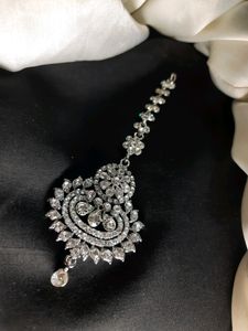 Royal Glittering Silver Maang Tikka😍 👌 ❤️