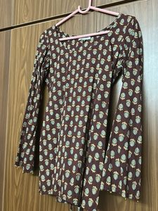 Bohemian Printed Long Sleeve corset Kurta