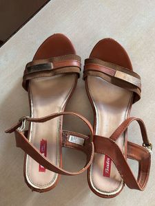 Bata Women's Brown Strappy Heels