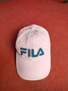 Pink Fila Baseball Cap