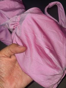 Pretty Pink Ruched Blouse Top