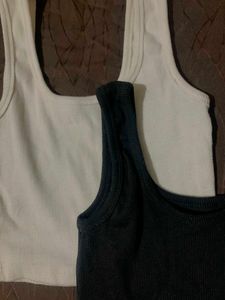Basic Black &amp; White Tank Tops Set