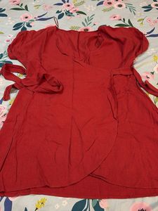 Charming Red wrap  Kurta Top