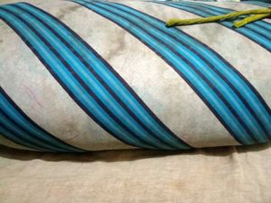 Blue Striped Fabric pillow