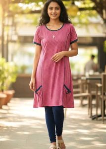 Pink Polka Dot Top/Tunic