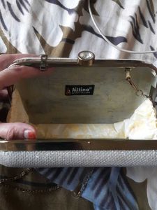Sparkling Silver Evening Clutch