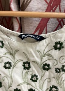 Embroidered Cotton Long Kurta