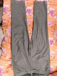 Peter England Elite Cotton Trouser For Men Grey Colour