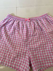 Cute Pink Gingham Pajama Shorts