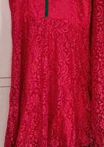 Elegant Pink Anarkali Kurta Set