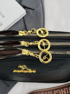 White Crossbody Bag with Gold Accents