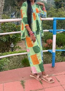 Vibrant Block Print Kurta Set