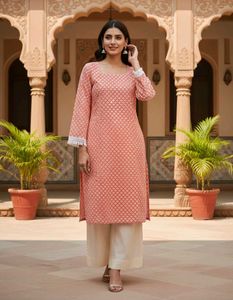 chikankari kurti never used