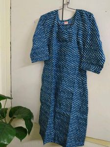 Blue lehria pure cotton Kurta