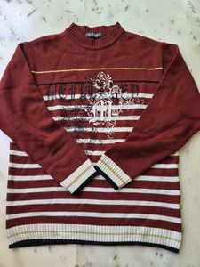 Men's Striped Graphic Sweater