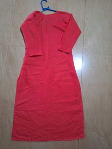 Vibrant Red Embroidered Kurta