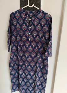 Printed Blue Kurta