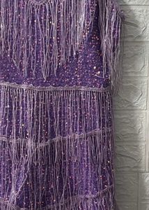 Sparkling Fringe Evening Gown