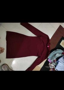 Two Blue And Maroon Red Bodycon Dress Combo