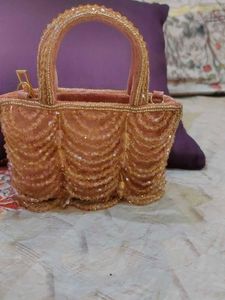Elegant Designer Beaded Clutch Handbag