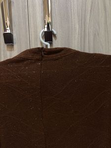 Sparkly Brown Layered Top
