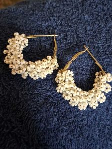 Boho Beaded Hoop Earrings