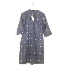 Blue Collared Kurta (Women's)