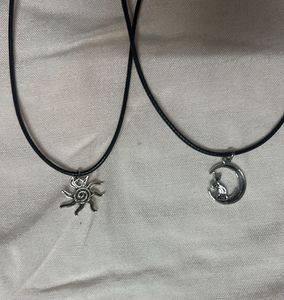 Sun &amp; Moon Cat Pendant Necklaces