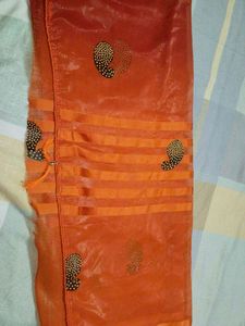 Elegant Orange Saree