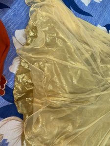 golden bridal type lehanga with blouse and duppata
