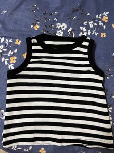 Black & White Striped Tank Top